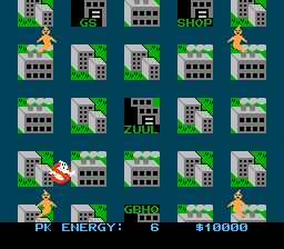 Ghostbusters NES  map screen (5K)
